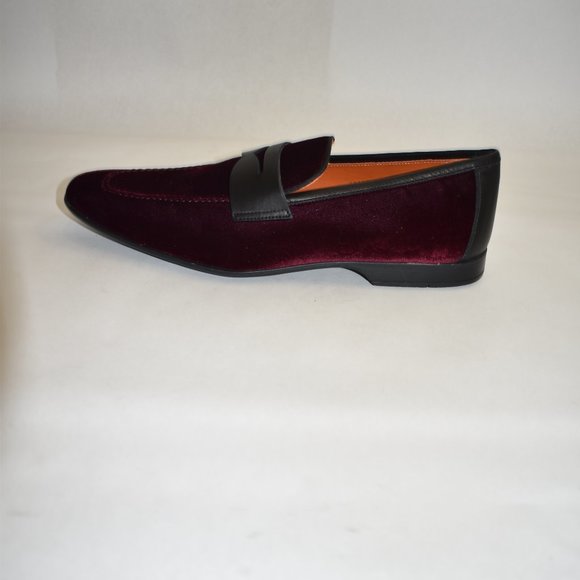 Magnanni Vale Penny Loafer Burgundy Velvet  Size 10 M main image 11